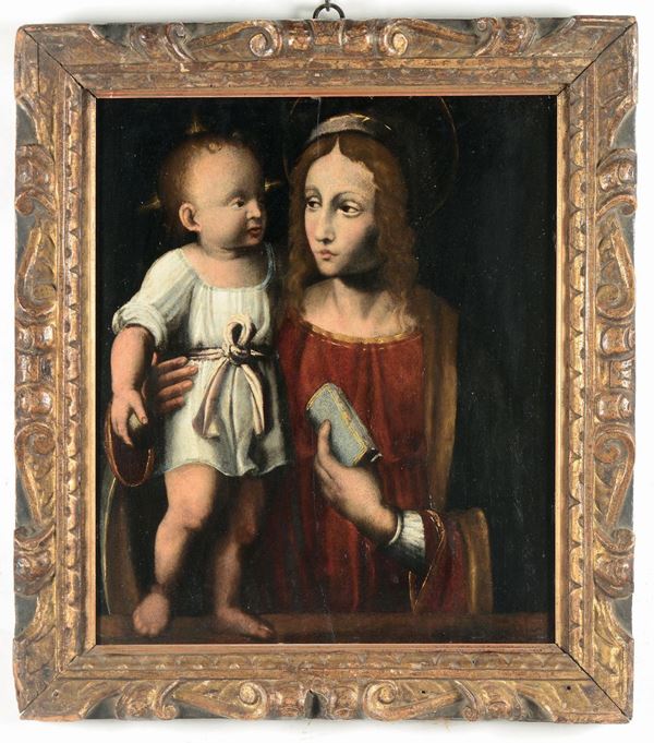 Bernardino Luini (Dumenza 1481 - Milano 1532), seguace di Madonna con Bambino