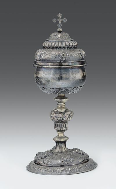 Pisside in Argento Cesellato, Torino Fine XVIII Secolo