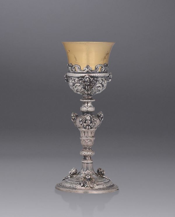 A silver goblet, Lombardy, 18th century.