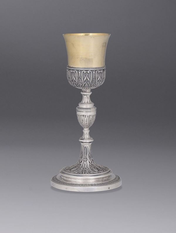 A silver goblet, first half of the 18th century