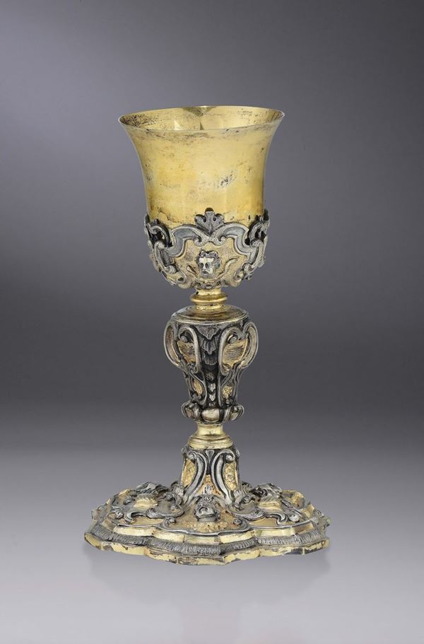 A metal-gilt goblet, early 18th century.