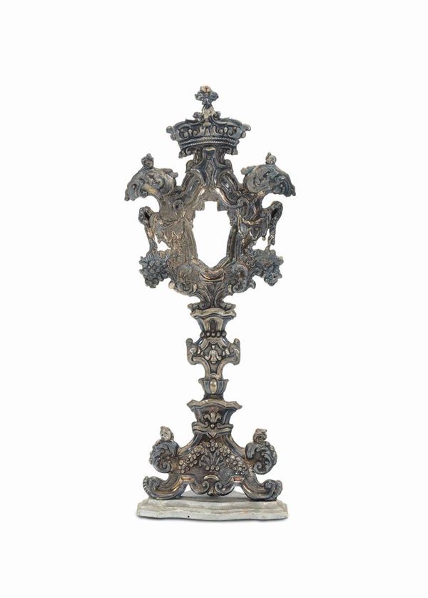Reliquiario in legno e lamina d’argento, Milano, seconda metà XVIII secolo