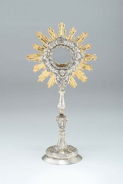 Ostensorio in Argento, Elementi del XVIII Secolo e Parti del XX Secolo