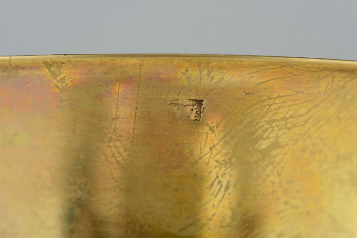 Calice in Metallo Dorato con Decori Carlo X, Francia, XIX Secolo