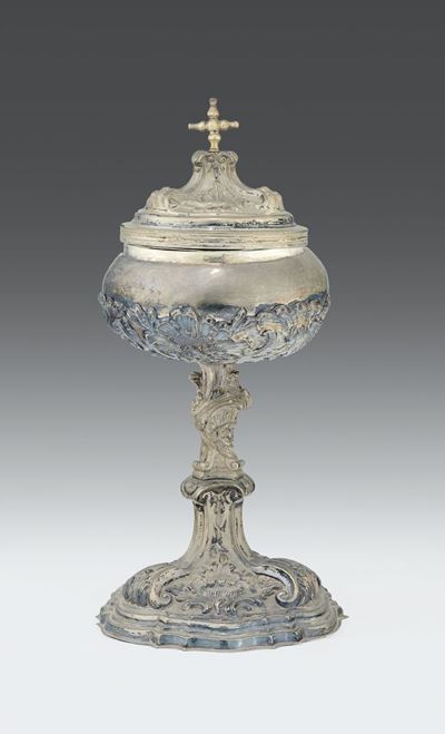 Pisside in Argento Fuso, Sbalzato e Cesellato, Palermo 1765 (?), Saggiatore Andrea Porzio