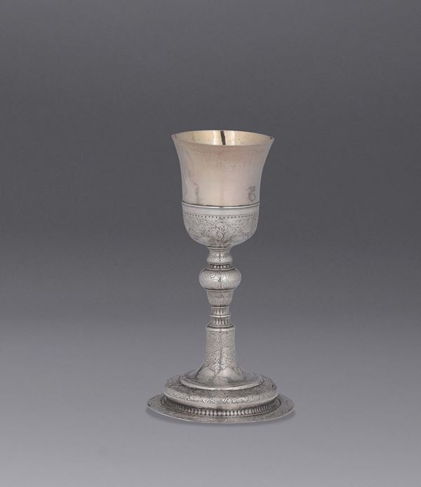 A silver goblet, Italy early 17th century.