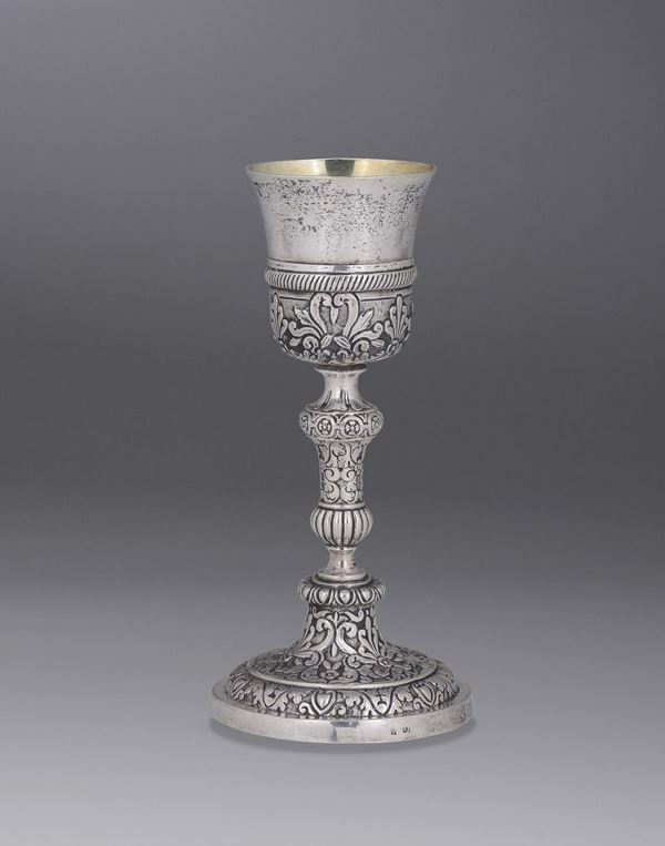 A silver goblet, Naples, 18th century.