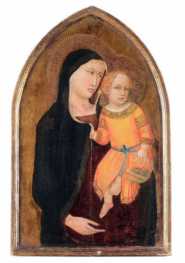 Scuola Toscana probabile XIV secolo Madonna con Bambino