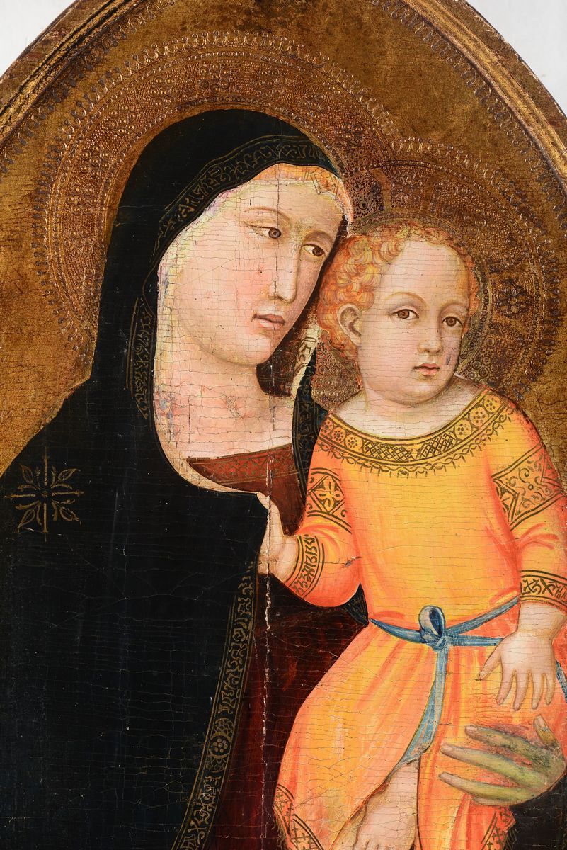 Scuola Toscana Probabile XIV Secolomadonna con Bambino