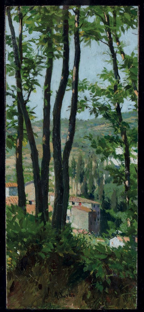 Raffaello Sorbi (1844-1931) Paesaggio  - Auction 19th and 20th Century Paintings - Cambi Casa d'Aste