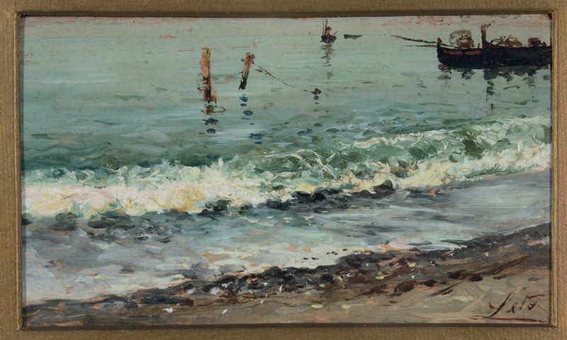 Antonino Leto : Antonino Leto (1844-1913) Marina  - Auction 19th and 20th Century Paintings - Cambi Casa d'Aste