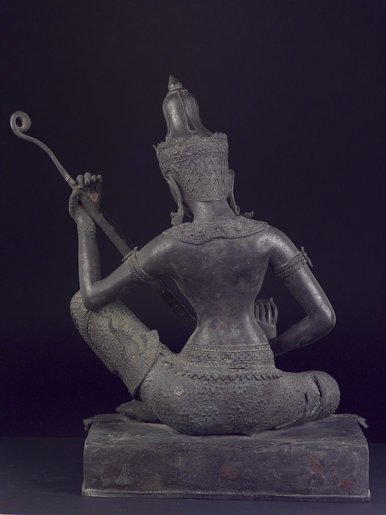 Figura di Suonatore in Bronzo, Thailandia, XIX Secolo