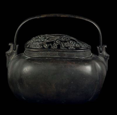 Scaldamani con Coperchio in Bronzo, Cina, Dinastia Ming, XVII Secolo