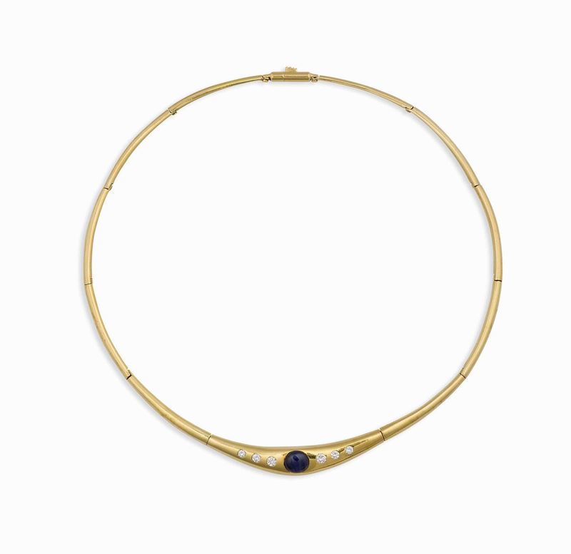Sapphire and diamond necklace  - Auction Vintage, Jewels and Bijoux - Cambi Casa d'Aste