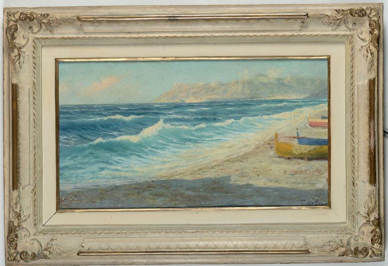 Guglielmo Welters (1913-2003) Marina veduta Ligure  - Auction 19th and 20th Century Paintings - Cambi Casa d'Aste