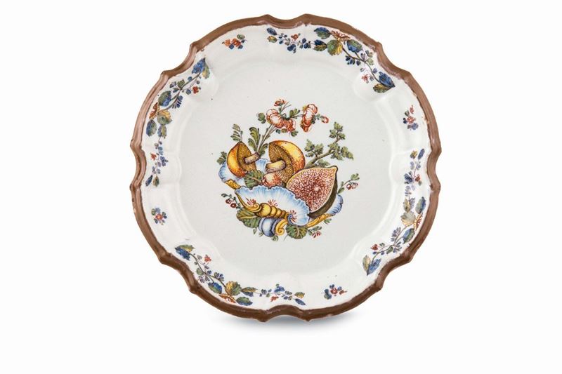 Piatto Nove, Fabbrica di P. Antonibon, metà del XVIII secolo  - Asta Maioliche e Porcellane da Collezione - Cambi Casa d'Aste