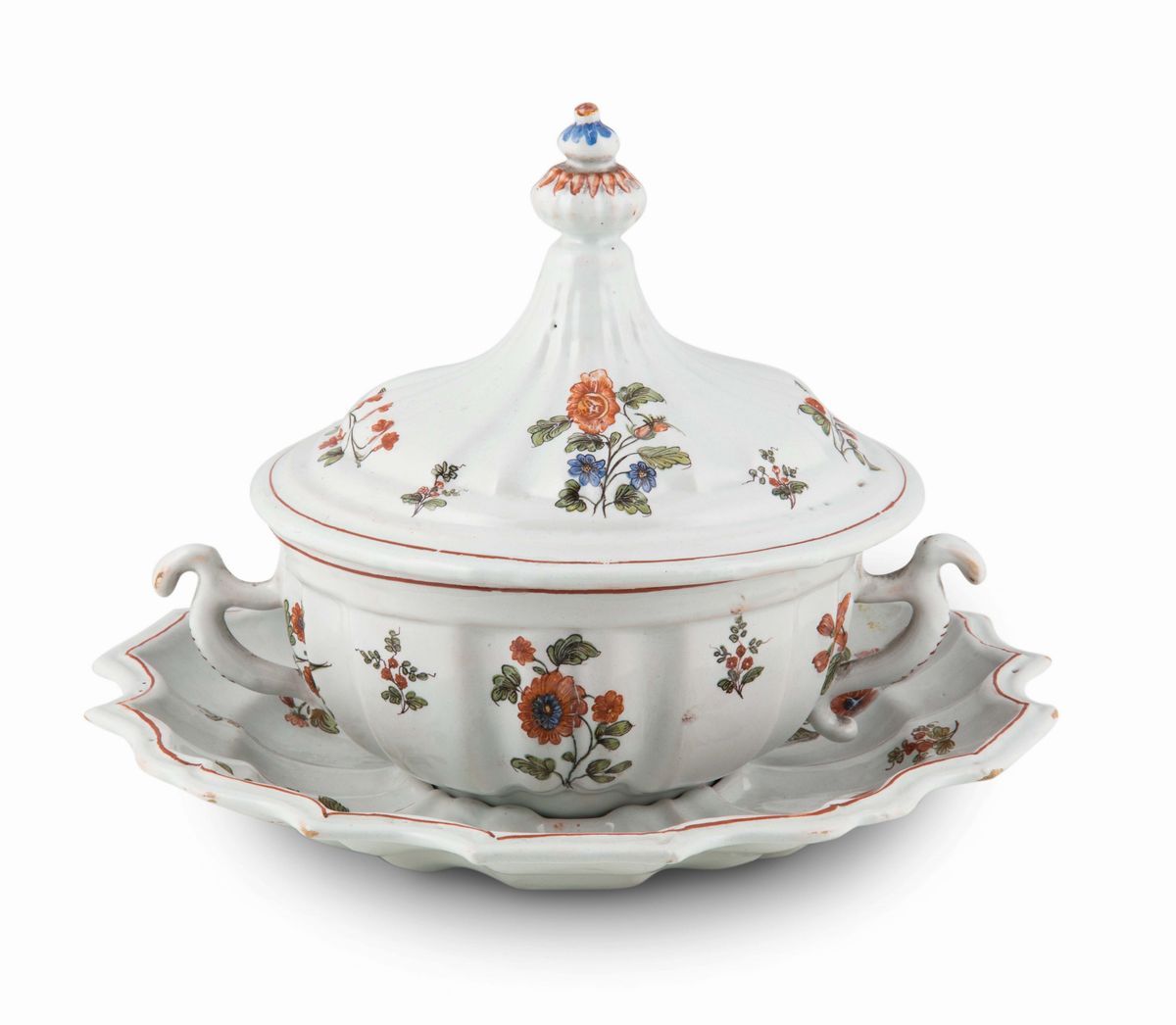 Tazza da Brodo con Presentatoio Nove, Fabbrica di P. Antonibon, Seconda Metà del XVIII Secolo
