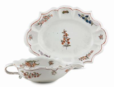 Salsiera con Presentatoio Nove, Fabbrica di P. Antonibon, Seconda Metà del XVIII Secolo