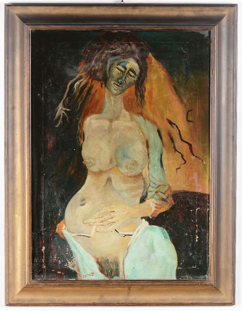 Giannetto Fieschi (1921-2008), attribuito a Figura  - Auction 19th and 20th Century Paintings - Cambi Casa d'Aste