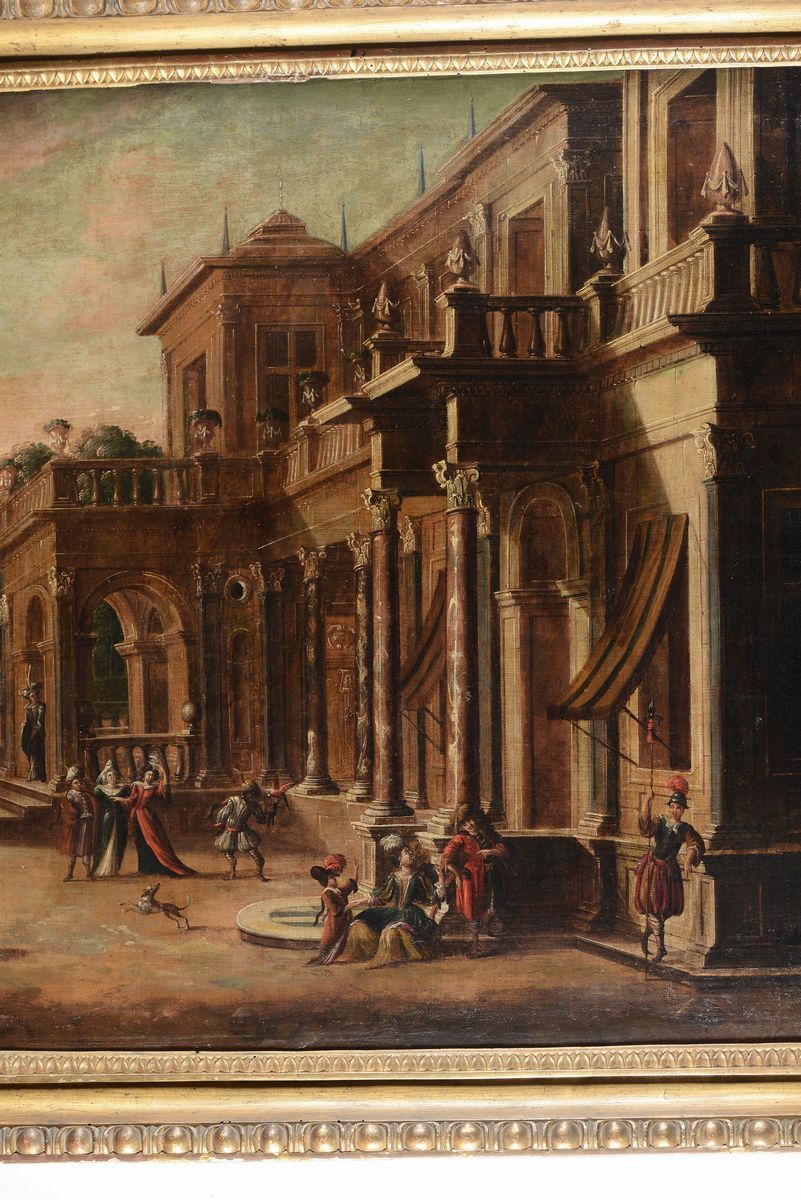 Viviano Codazzi (valsassina 1604 - Roma 1670), Seguace Dicapricci Architettonici con Figure