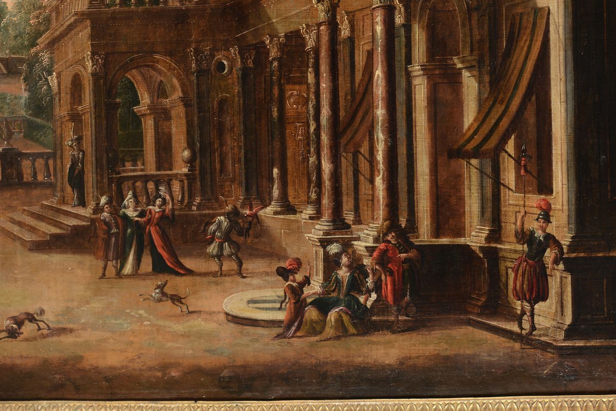 Viviano Codazzi (valsassina 1604 - Roma 1670), Seguace Dicapricci Architettonici con Figure