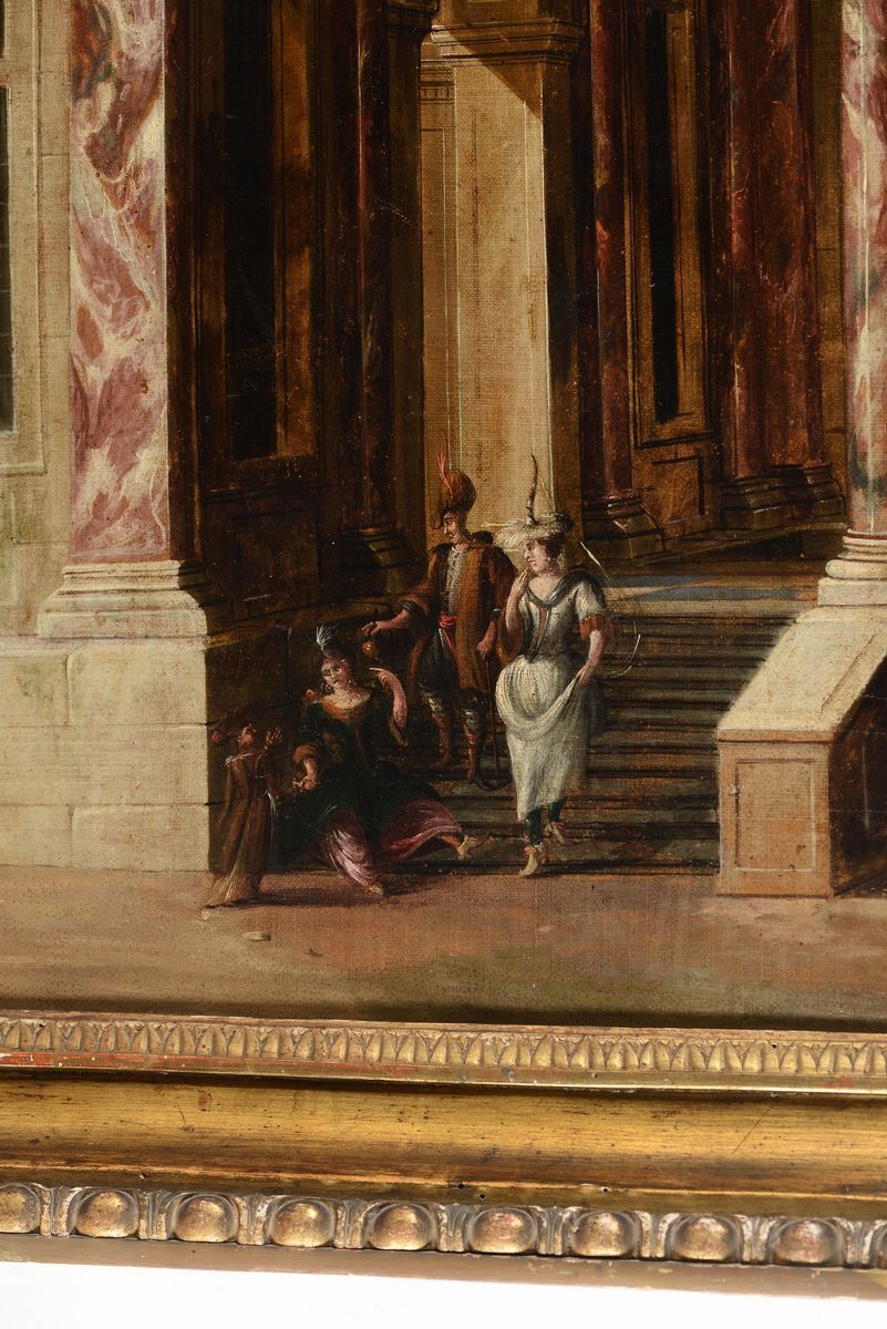 Viviano Codazzi (valsassina 1604 - Roma 1670), Seguace Dicapricci Architettonici con Figure
