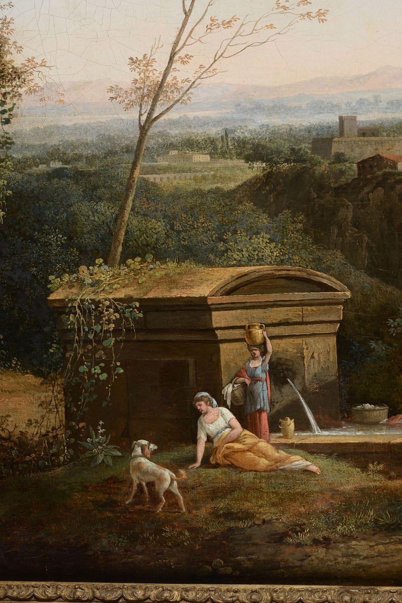 Pittore Straniero Attivo a Roma nella Prima Metà del XIX Secolopaesaggio della Campagna Laziale c...