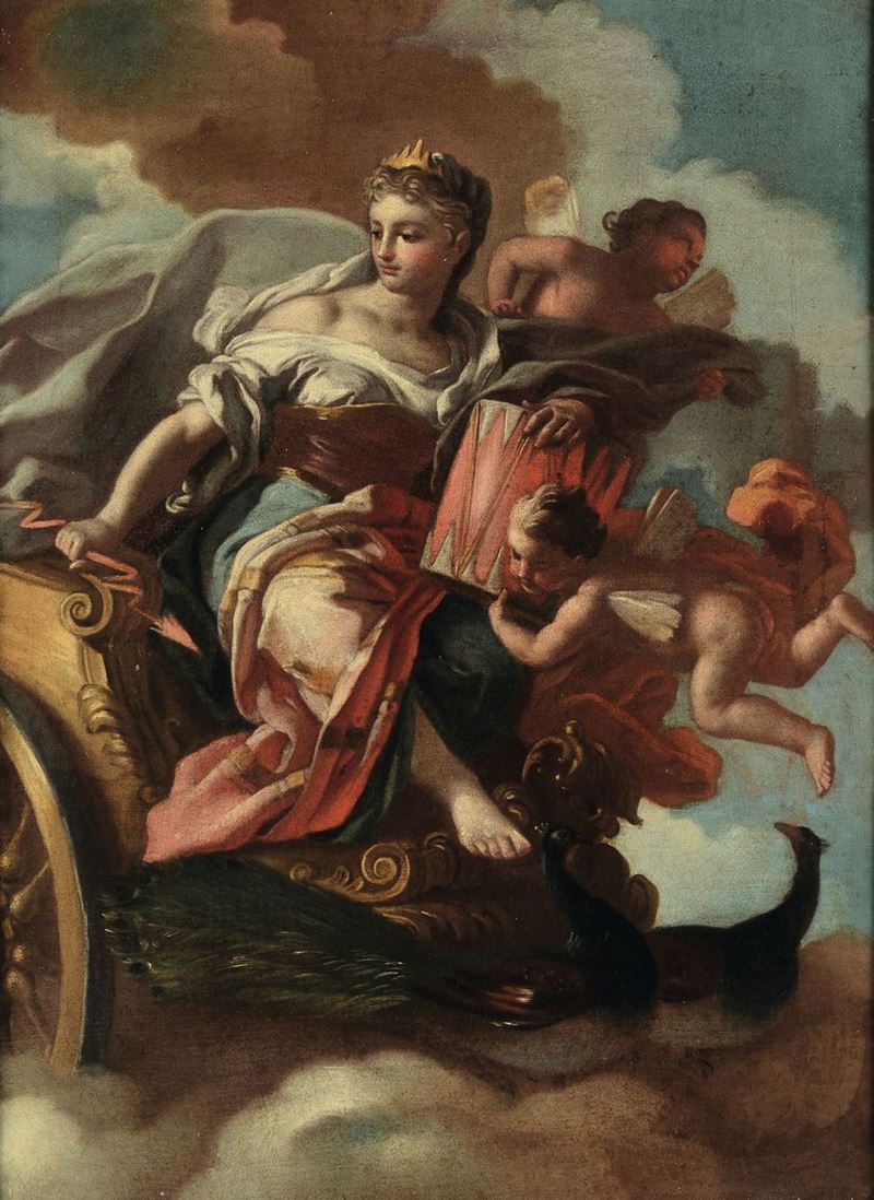 Francesco De Mura (Napoli 1696-1782), seguace di Il carro di Giunone  - Asta Dipinti Antichi - Cambi Casa d'Aste
