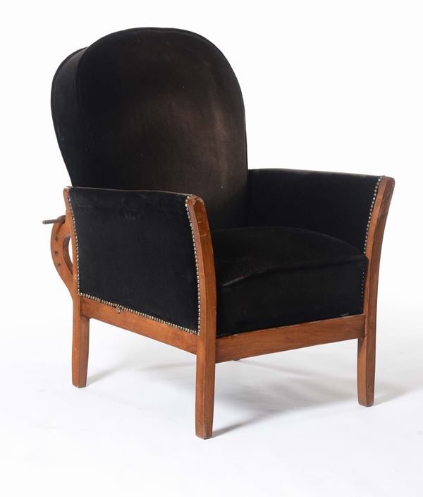 Poltrona reclinabile in rovere, XX secolo