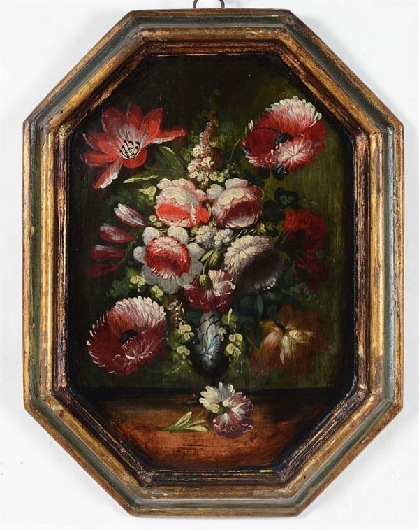 Scuola dell’Italia settentrionale, XIX secolo, nei modi del Secolo XVIII Vaso con fiori Vaso con fiori