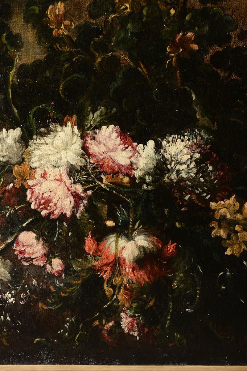 Margherita Caffi (cremona 1650 - Milano 1710), Attribuito Anatura Morta con Fiori e Frutta