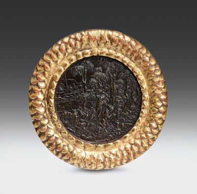Gruppo di Tre Placchette in Bronzo Fuso e Cesellato, Fonditore D’oltralpe del XVI Secolo