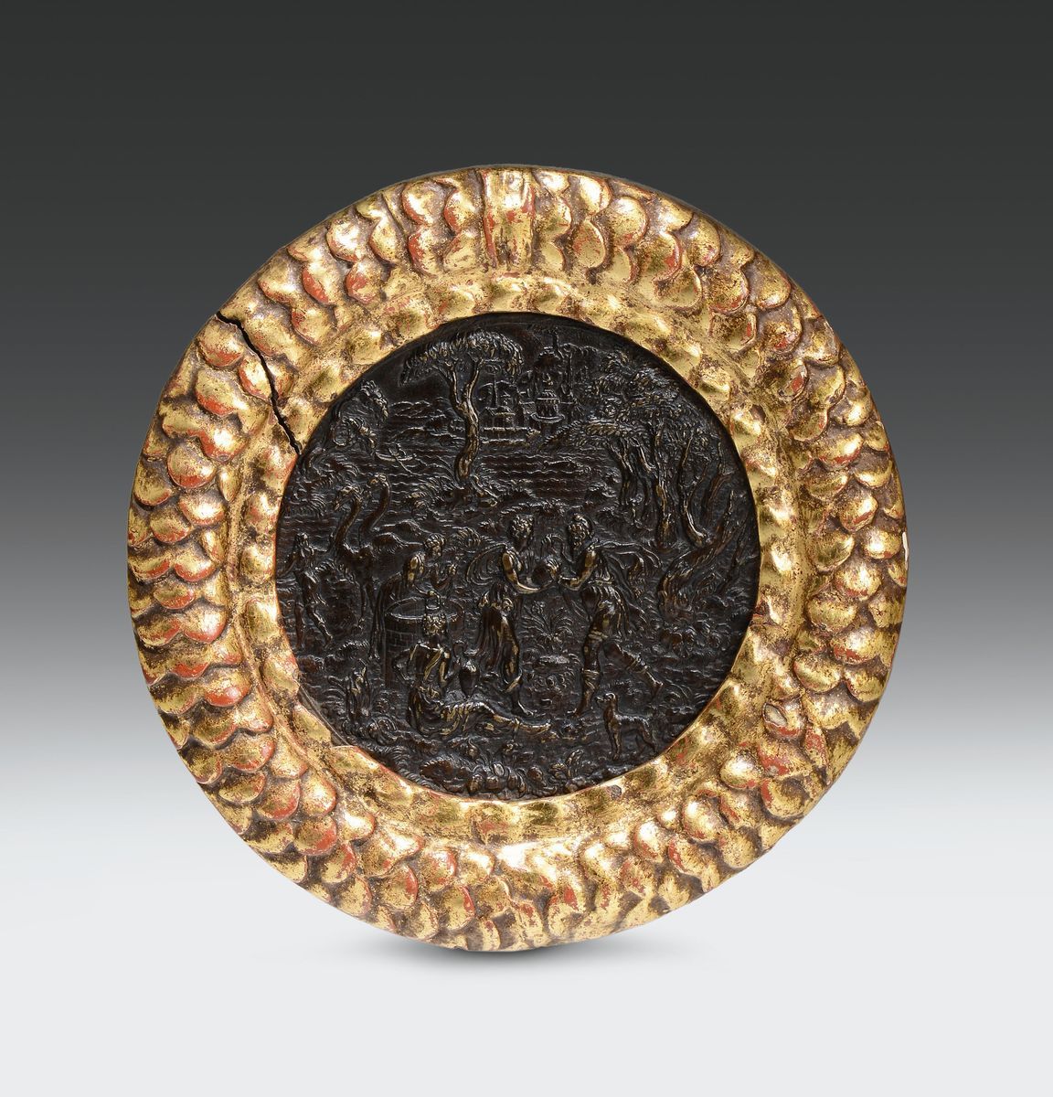 Gruppo di Tre Placchette in Bronzo Fuso e Cesellato, Fonditore D’oltralpe del XVI Secolo