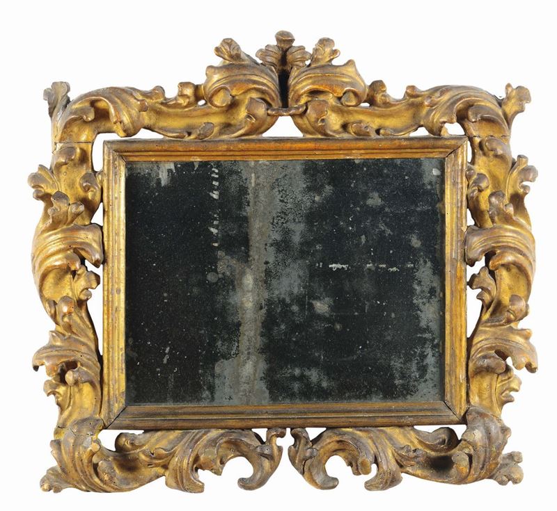 Cornice in legno intagliato a motivo di foglie accartocciate, XVII secolo  - Auction Fine Art - Cambi Casa d'Aste