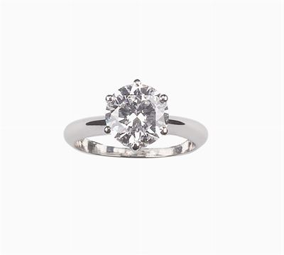 Anello con Diamante Taglio Brillante di Ct 2,26
