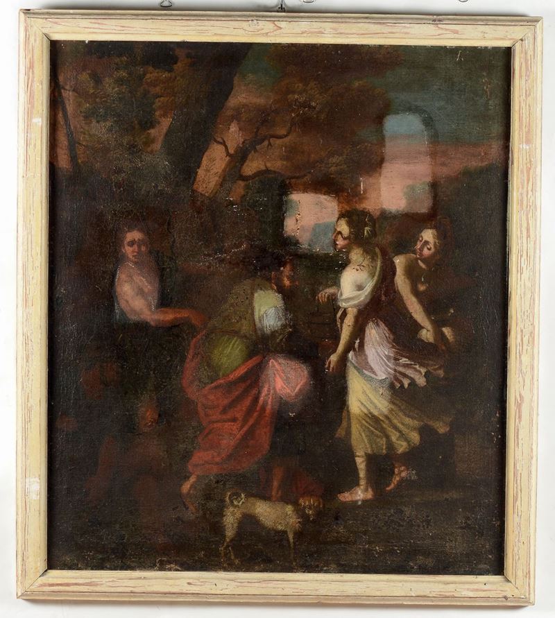 Scuola Italiana del XVIII secolo Figure in interno  - Auction Old Masters Paintings - Cambi Casa d'Aste