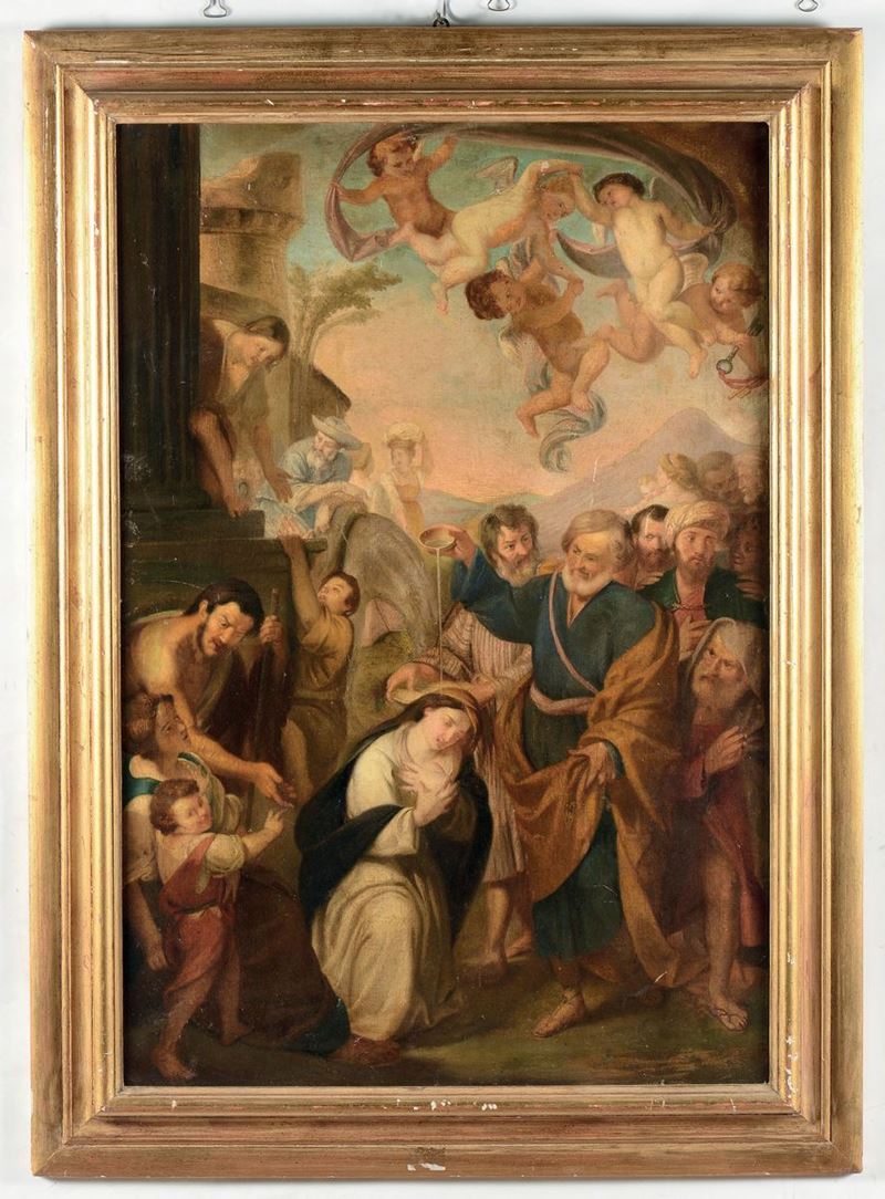 Scuola Genovese del XVIII secolo Battesimo della Vergine  - Auction Old Masters Paintings - Cambi Casa d'Aste