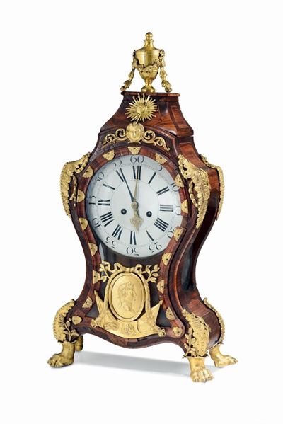 Orologio da Appoggio in Legno e Bronzo Dorato, Roma, 1760 Circa