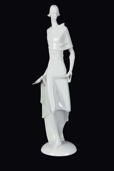 Rosenthal, Figura maschile in porcellana bianca (Gerhard Schliepstein), Germania, 1930 ca