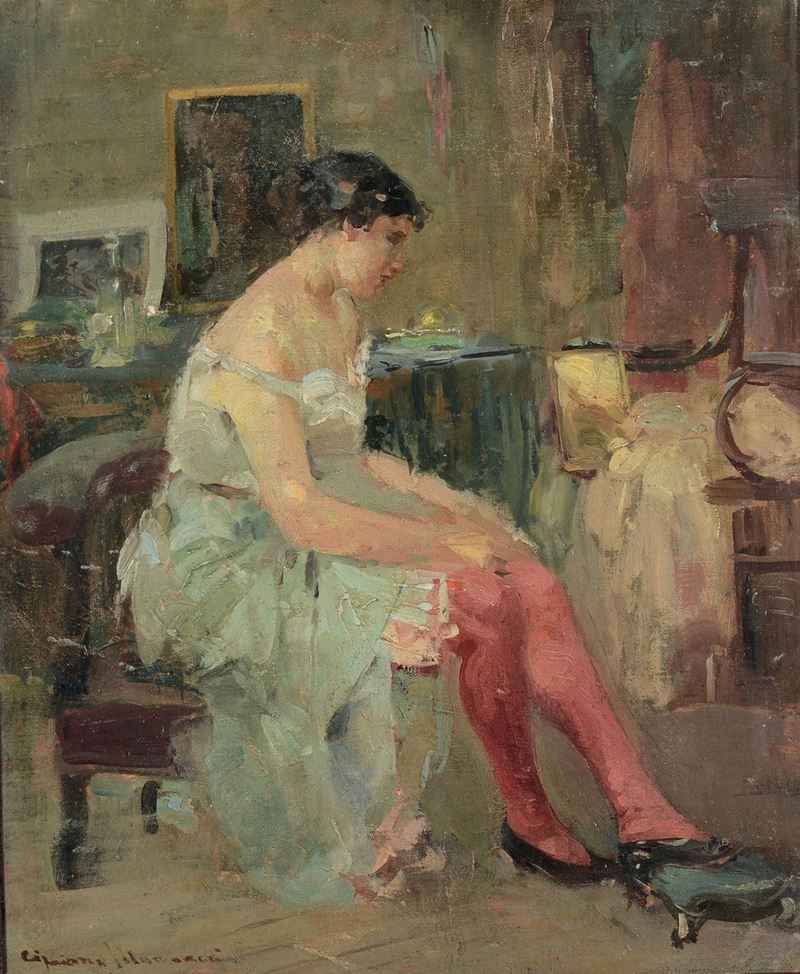 Cipriano Mannucci (1882-1970) La toilette  - Auction 19th and 20th Century Paintings - Cambi Casa d'Aste