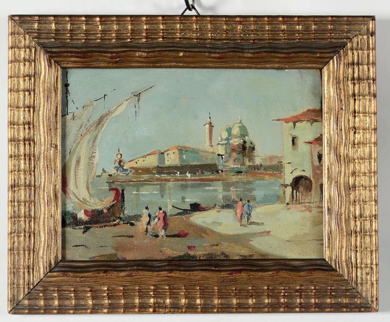 Giuseppe Ponga (1856 - 1925), attribuito a Laguna veneta  - Auction 19th and 20th Century Paintings - Cambi Casa d'Aste