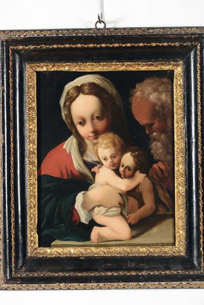 Bartolomeo Schedoni (modena 1578 - Siena 1615), Attribuito Asacra Famiglia con San Giovannino