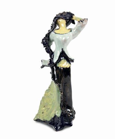 Albisola (?), Figura femminile in maiolica smaltata, 1950 ca.