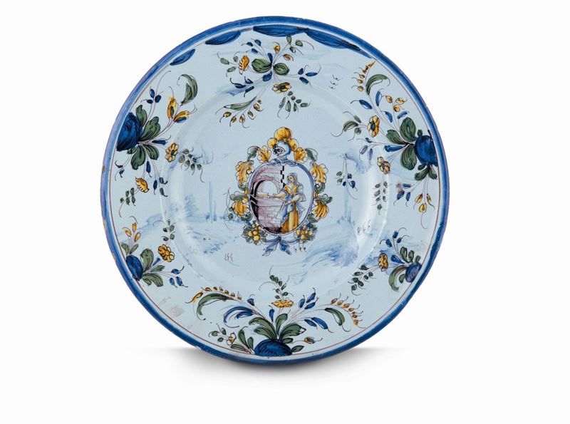 Vassoio Pavia, prima metà del XVIII secolo  - Asta Maioliche e Porcellane da Collezione - Cambi Casa d'Aste
