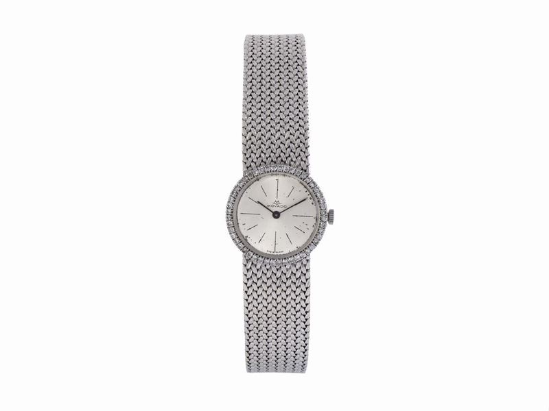 MOVADO, 18K lady's wristwatch with diamonds and an 18K white gold bracelet.  Made circa 1960  - Auction Watches and Pocket Watches - Cambi Casa d'Aste