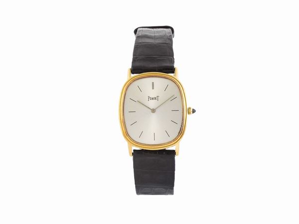 PIAGET, case No. 385026, 18K yellow gold wristwatch. Made circa 1980