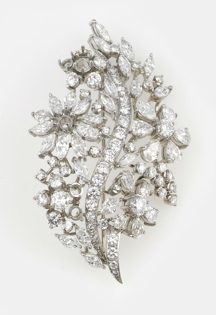 A diamond brooch  - Auction Jewels - II - Cambi Casa d'Aste