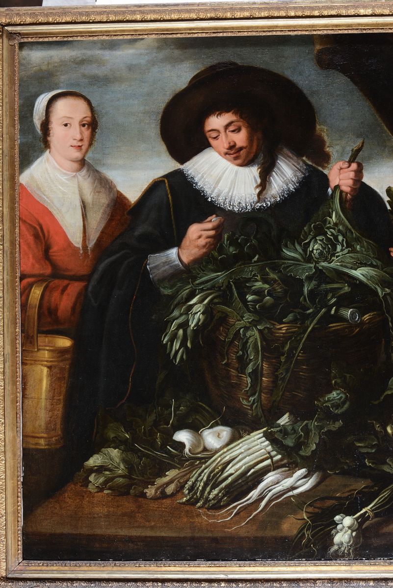 Adriaen Van Utrecht (anversa 1599 - 1652)venditrice di Verdure