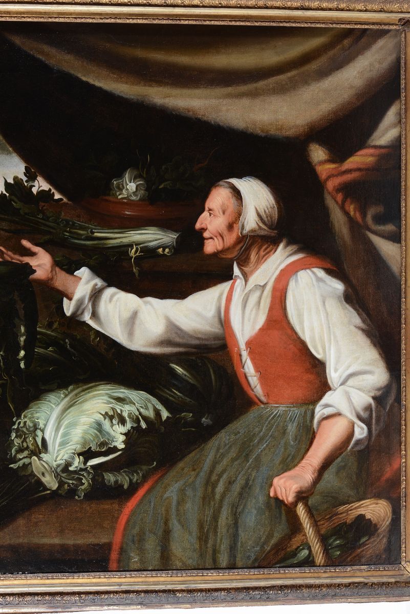 Adriaen Van Utrecht (anversa 1599 - 1652)venditrice di Verdure