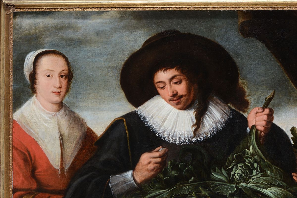Adriaen Van Utrecht (anversa 1599 - 1652)venditrice di Verdure